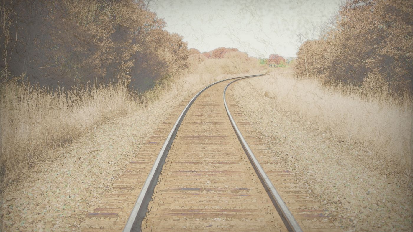 荒废的铁路图片