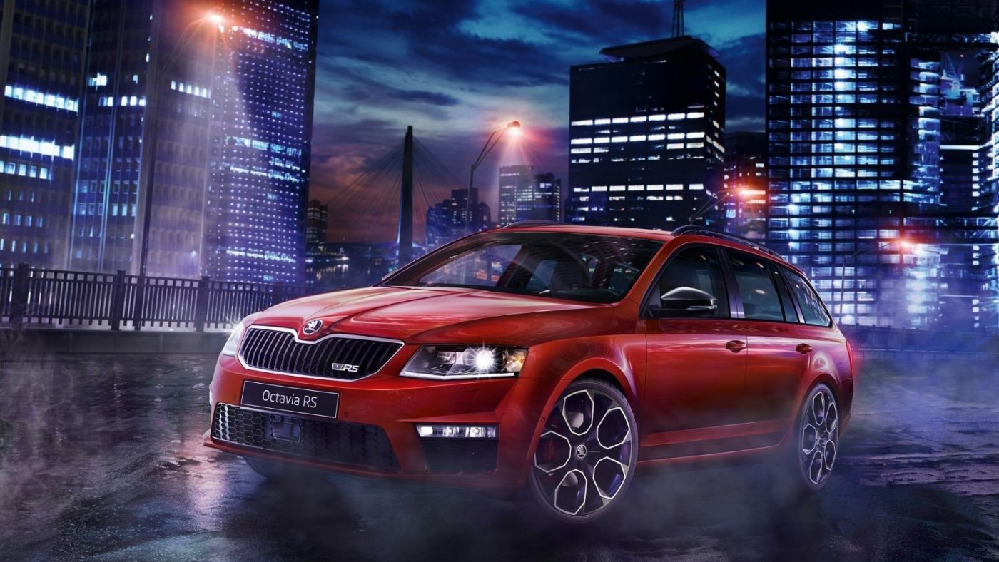 高清晰2015款红色色红钳刹车斯柯达明锐RS230汽车壁纸图片