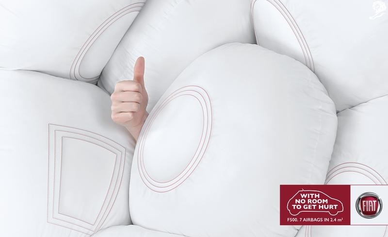菲亚特汽车安全气囊平面广告图片