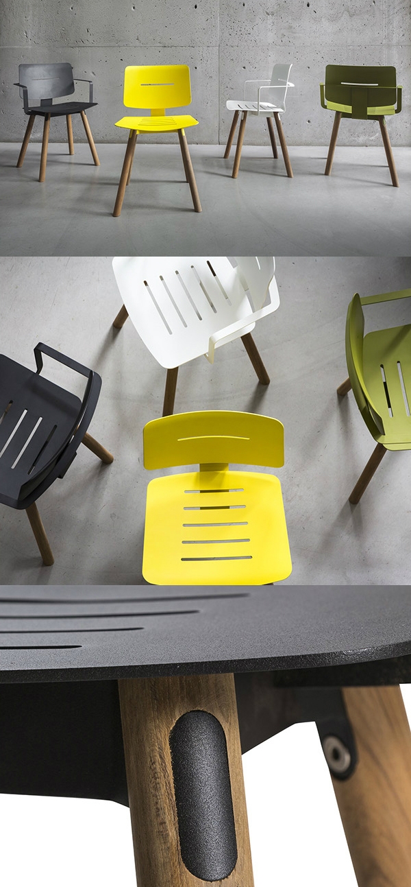 柚木铝椅设计图片