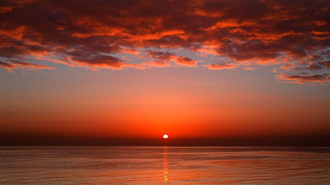 海上夕阳景色高清图片,图片 - IOS桌面