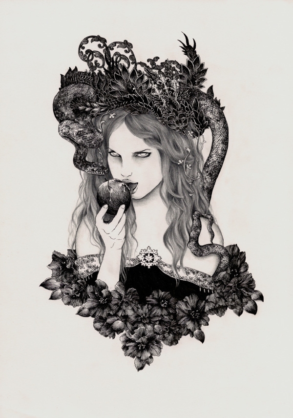 Artworks-时尚手绘人像插画图片