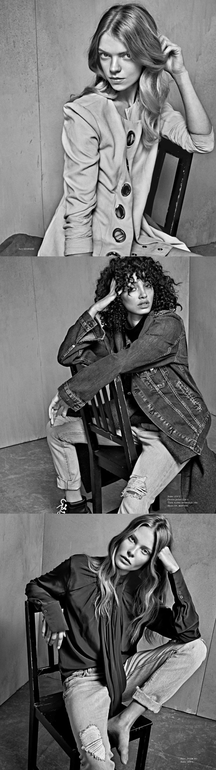 Model Behaviour-No Tofu冬季女性人像黑白作品图片