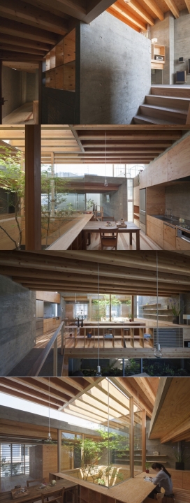 日本广岛最低限度的房子-该建筑位于福山市的中心内，由住宅包围，建筑师想要创造一个家，将有效地与自然环境互动，包括与自然采光，山脉景色，和他们的邻居。