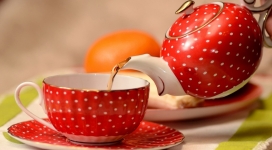 经典的一杯茶和茶壶