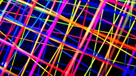 错综复杂抽象的彩色线条