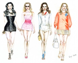 DSQUARED2春/夏时装插画设计