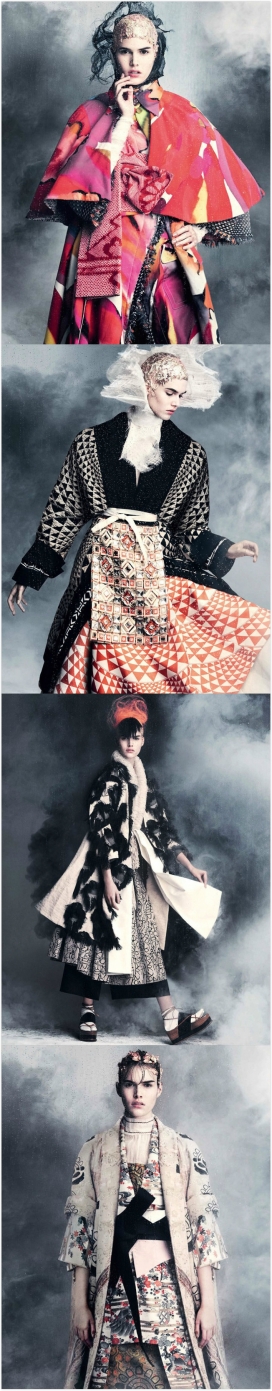 凡妮莎穆迪-VOGUE德国2015年4月-克里斯蒂安阿尔普亚洲风格时装秀