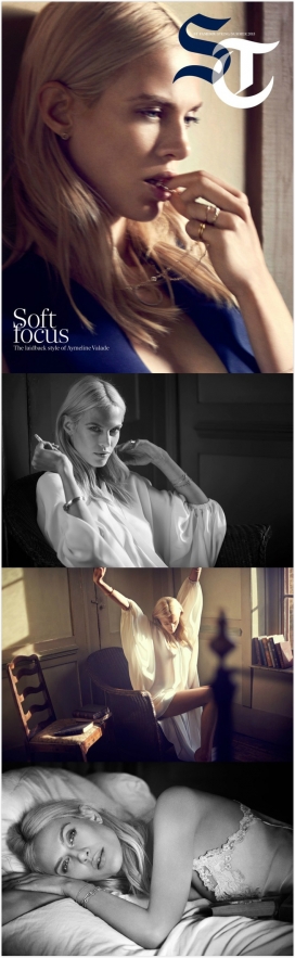 艾梅琳・瓦拉德-松散慵懒的休闲服-Sunday Telegraph时尚春/夏2015年