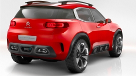 高清晰红色雪铁龙aircross概念车尾部壁纸