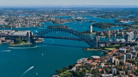 鸟瞰漂亮的悉尼城市