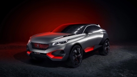 2015款红色概念雪铁龙quartz越野车侧面车头壁纸