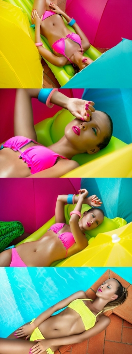 Pool Colors-美诱的五彩比基尼时尚秀