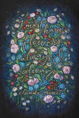 Claude Monet Chalkboard-粉笔手绘黑板涂鸦插画欣赏