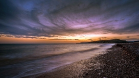 塞浦路斯海滩日落美景