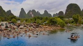 中国桂林阳朔漓江美景