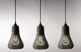 3D印花独特形状灯罩的Plumen灯泡