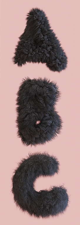 Hairy Snyder-毛茸茸的字母字体设计