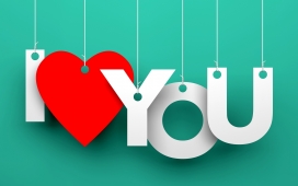 I LOVE YOU 我爱你-吊坠字片