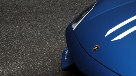 高清晰蓝白兰博基尼跑车壁纸