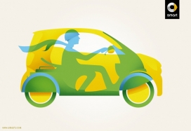 Smart汽车平面广告