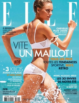 耶瓦丽复古游泳姿势-ELLE艾丽法国2015年5月29日