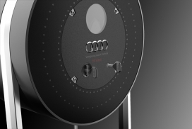 奥迪时计-重新诠释奥迪精致细节现代座钟和技术理念-简化温和的线条，传达了奥迪的品牌价值