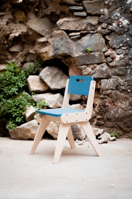 V-CHAIR-数控切割胶合板椅设计