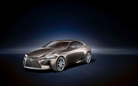 高清晰咖啡金雷克萨斯混合动力车LF-CC 桌面壁纸下载