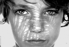 Shadows-儿童黑白人像作品