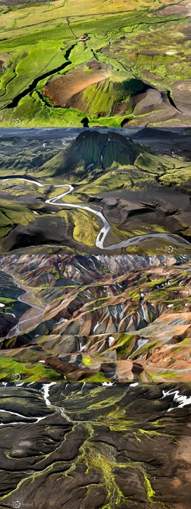 冰岛航拍地理图像