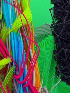 Adobe创建的艺术作品-五彩的光芒，表达美感的表达