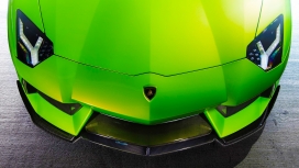 高清晰绿色兰博基尼超跑车宽屏壁纸图片下载