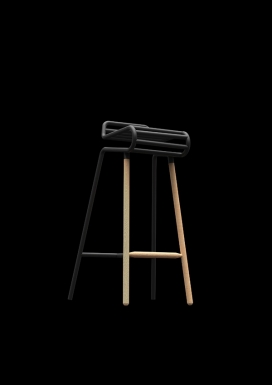 INA-北欧风格铝棒高脚椅