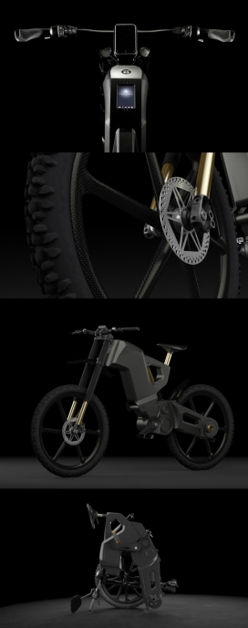 WIFI蓝牙连接的trefecta DRT E便携式铝框碳纤维折叠自行车-25000美元，4000瓦马达功力，可以去探索没有能力的地方，
