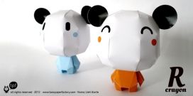 CrayonR-用纸张制作的可爱娃娃玩具设计