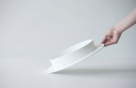 Finell推出的洁白磨砂瓷器餐具器皿系列餐具-继续他们的独特现代设计