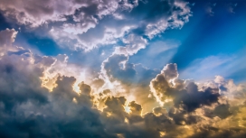 惊人的火烧云彩天空