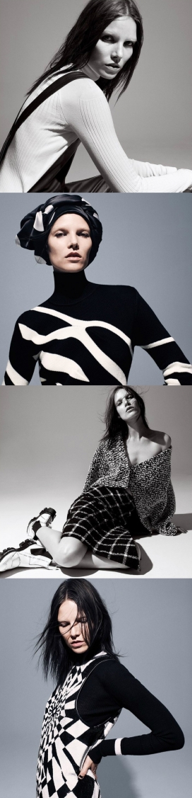 WSJ杂志-黑白条纹时装秀