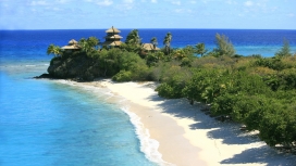 蓝色尼斯热带岛海洋