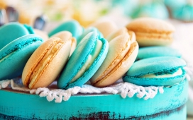 高清晰炫彩马卡龙饼干食品壁纸下载