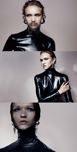 NINNA YORK AW15 CAMPAIGN-黑皮衣女郎