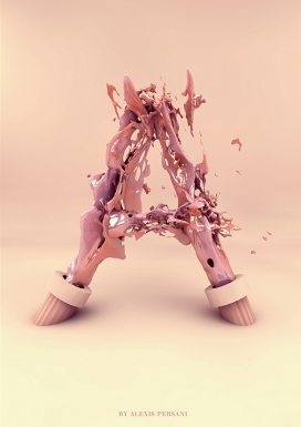 Creativ Alphabet-创意3D立体字体设计