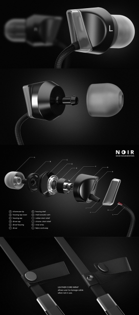 NOIR耳塞设计-灵感来自街头服饰
