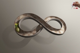 弯曲的“公路”-Scotch胶带胶水平面广告