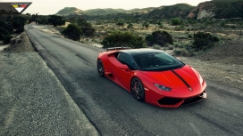 高清晰红色兰博基尼飓风汽车壁纸