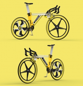 法拉利倍耐力的电动自行车赛跑车设计
