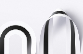 The New Republic-黑白条纹字体排版设计