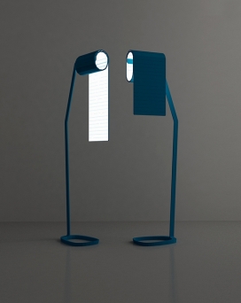 Recto Verso-可逆纳米技术灯集合-发光斑块被集成到背面。用手触摸可以被激活，