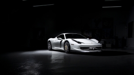 高清晰白色法拉利Ferrari豪车桌面壁纸下载
